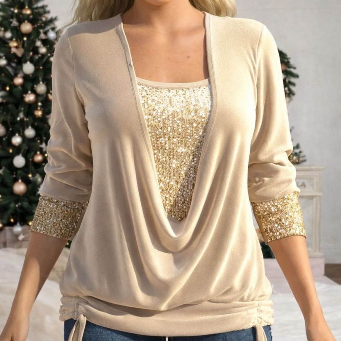 Aurora - Blusa di Seta Scintillante - Image 6