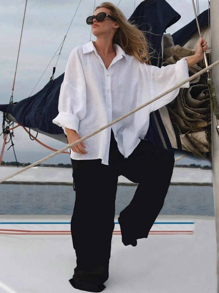 Benilde - Blusa in Lino Rilassata - Image 4