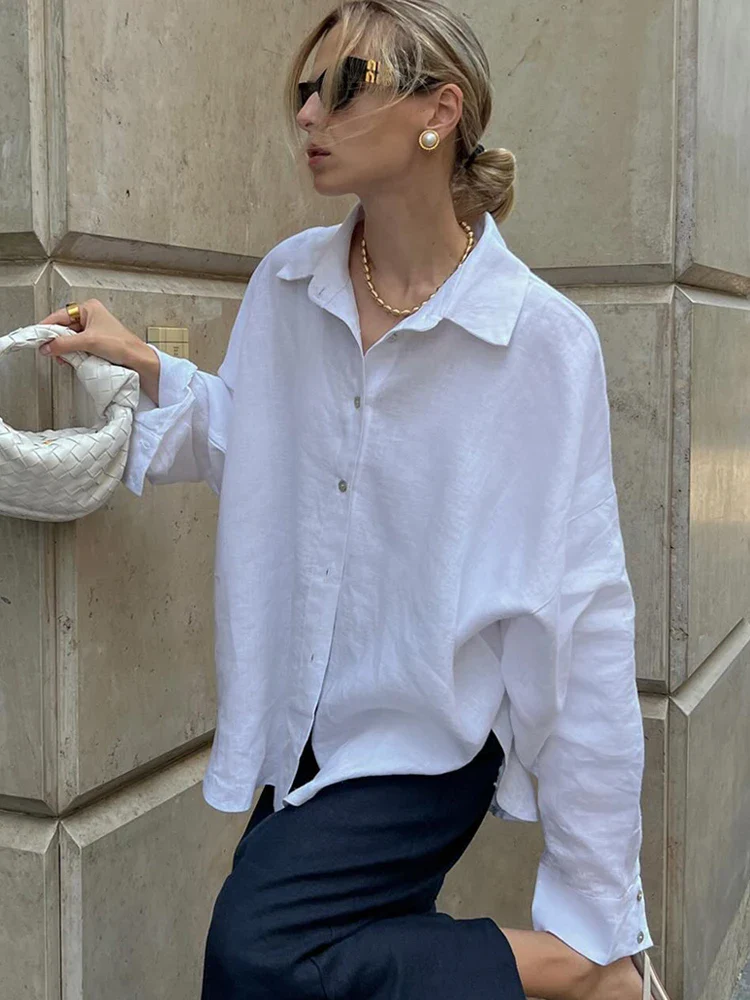 Benilde - Blusa in Lino Rilassata - Image 5