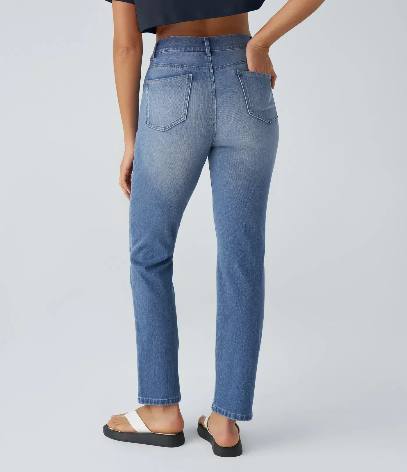 Bianchina - Pantaloni in Denim Morbido - Image 4