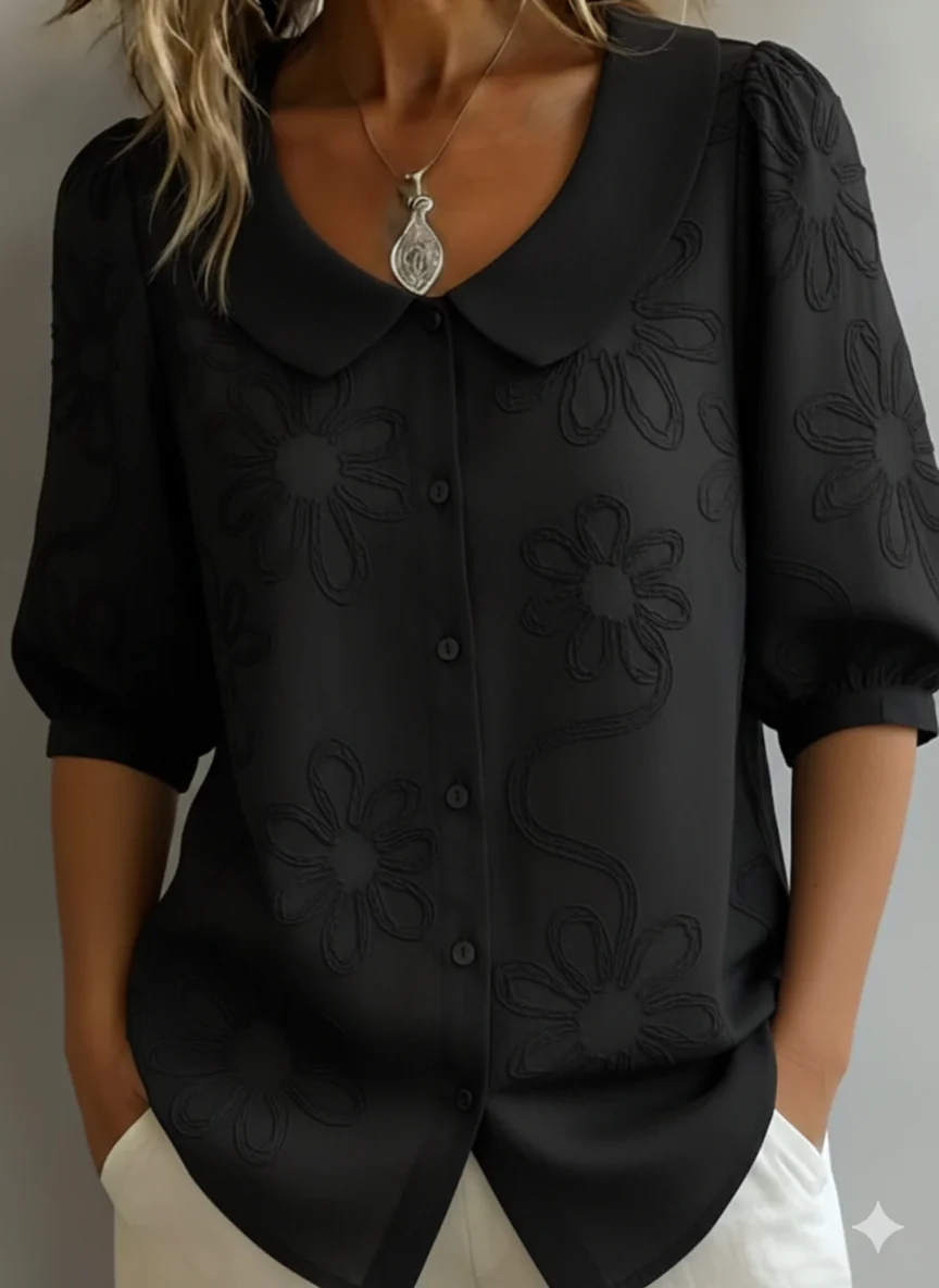 Daria - Blusa Floreale Morbida - Image 3
