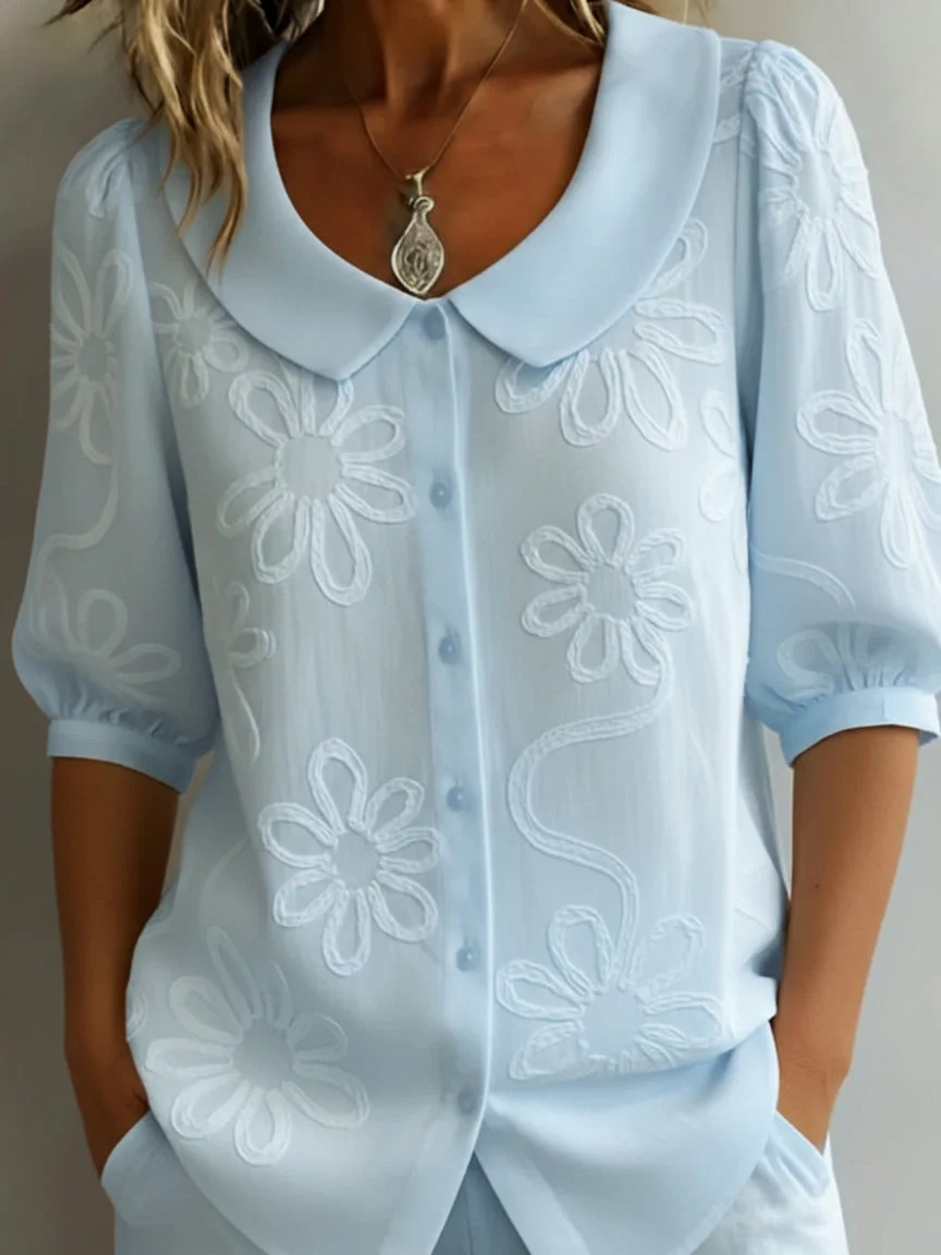 Daria - Blusa Floreale Morbida - Image 4