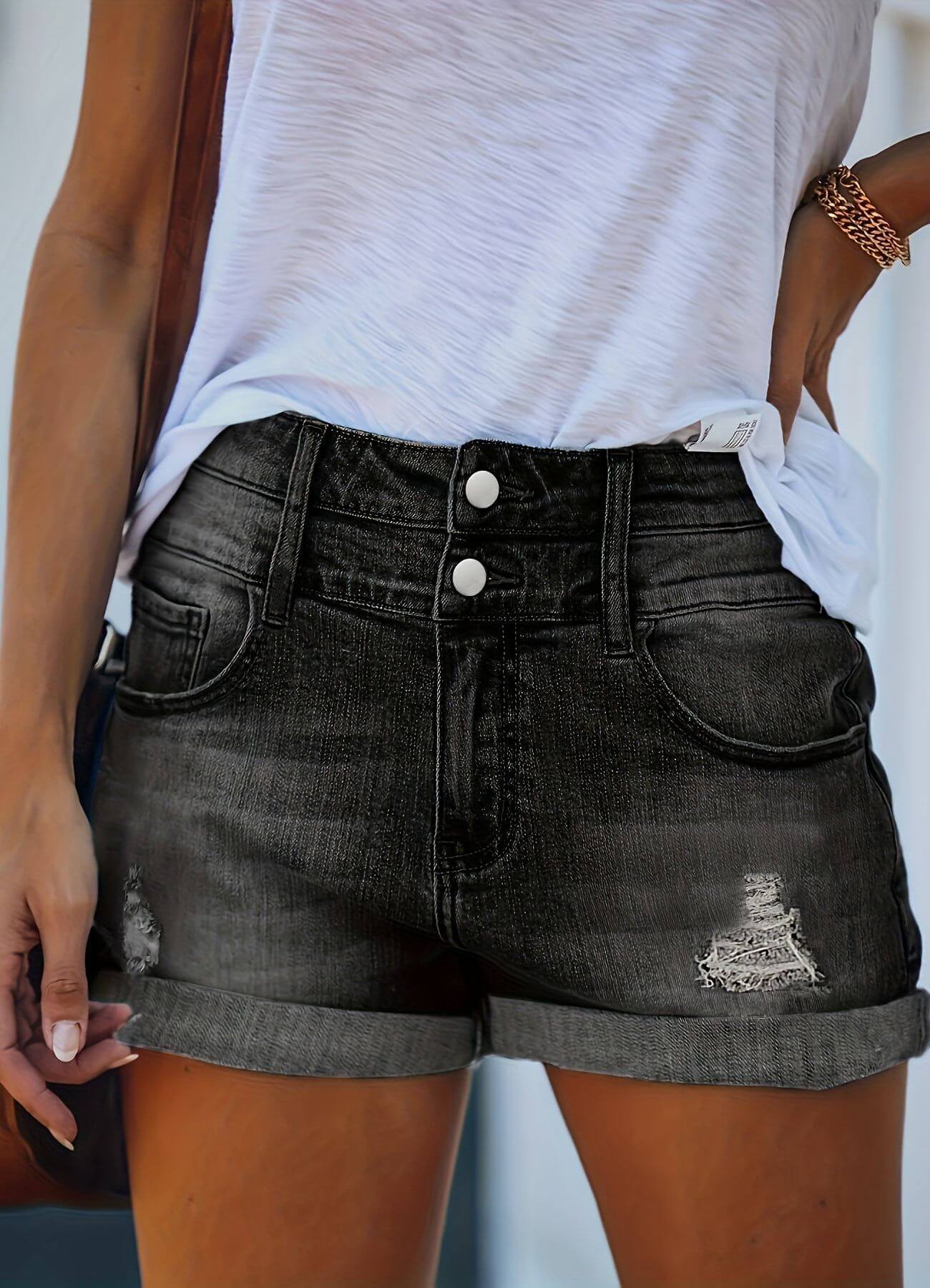 Fiorabella - Chic Denim Shorts - Image 2