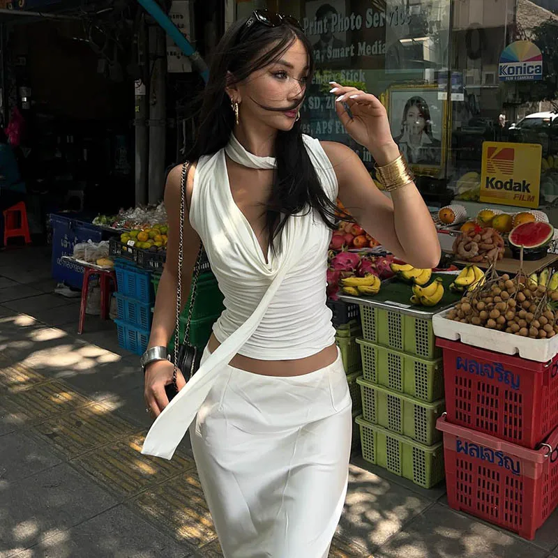 Karina - Blusa in Seta con Scollatura a V - Image 4
