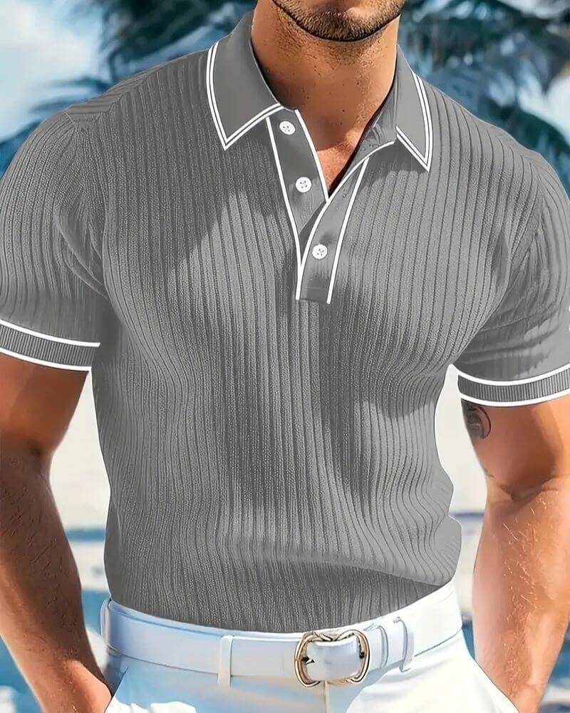 Lamberto - Polo a coste elegante - Image 4