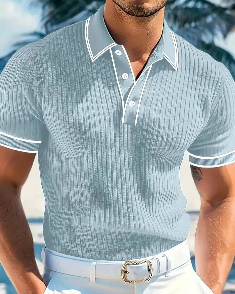 Lamberto - Polo a coste elegante - Image 5