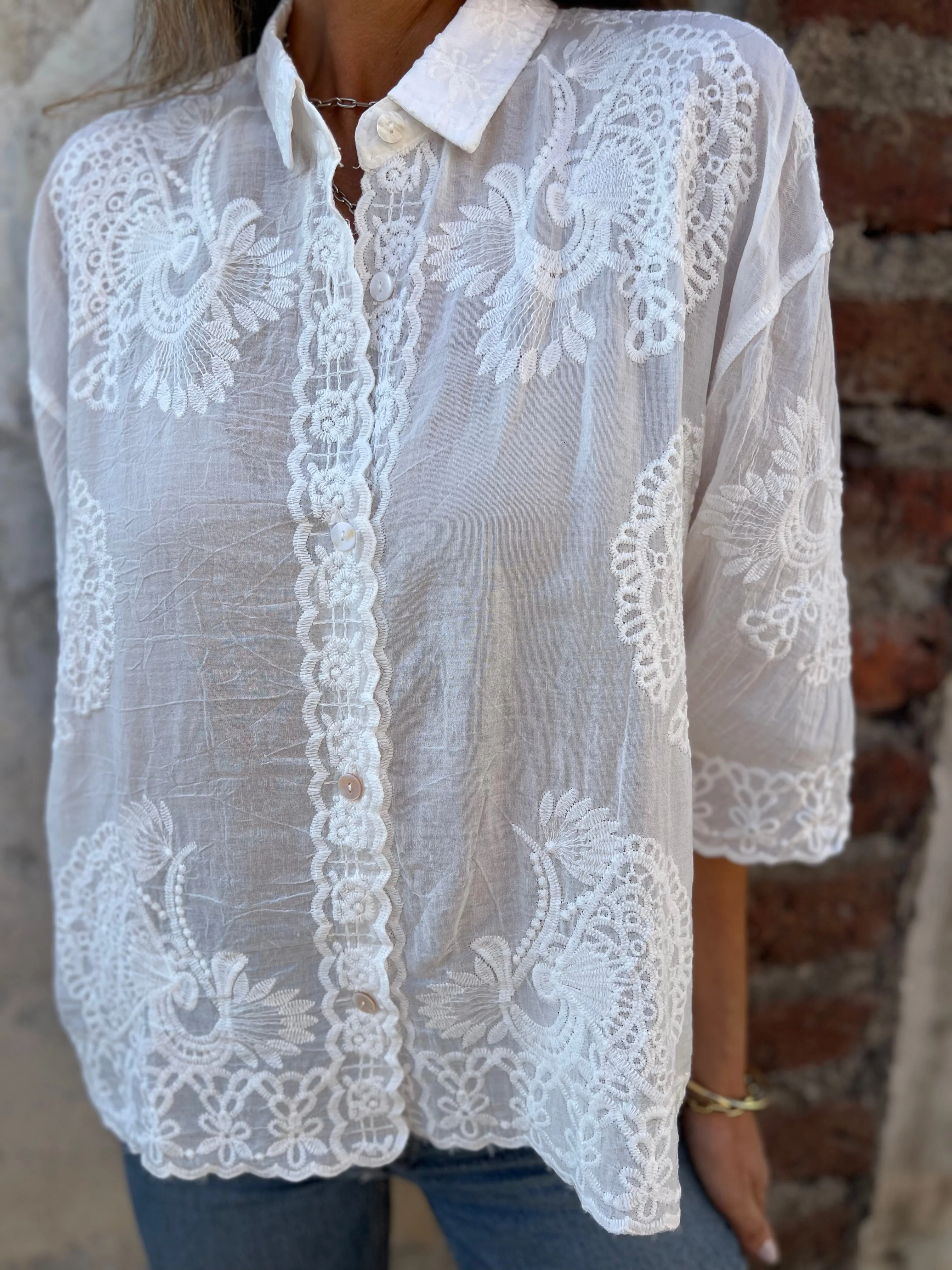 Leonilde - Blusa Ricamata Aerea - Image 3