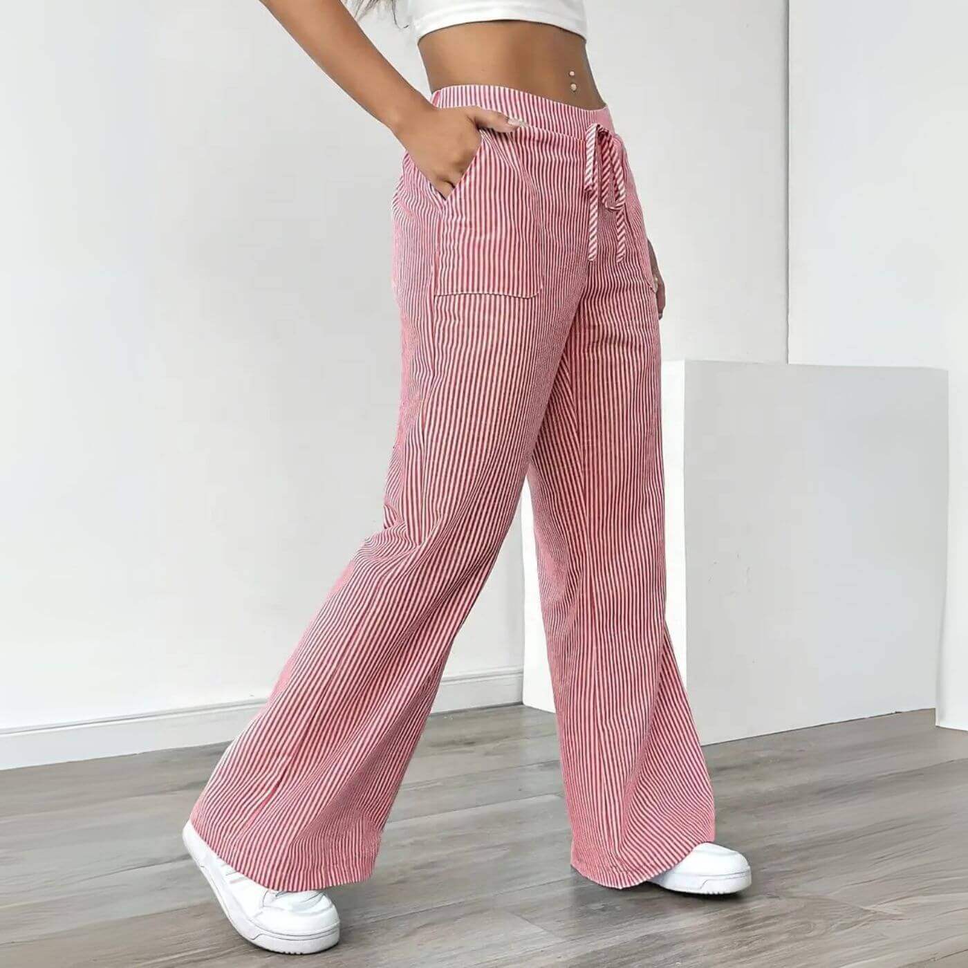 Massima - Pantaloni a Righe Rilassati