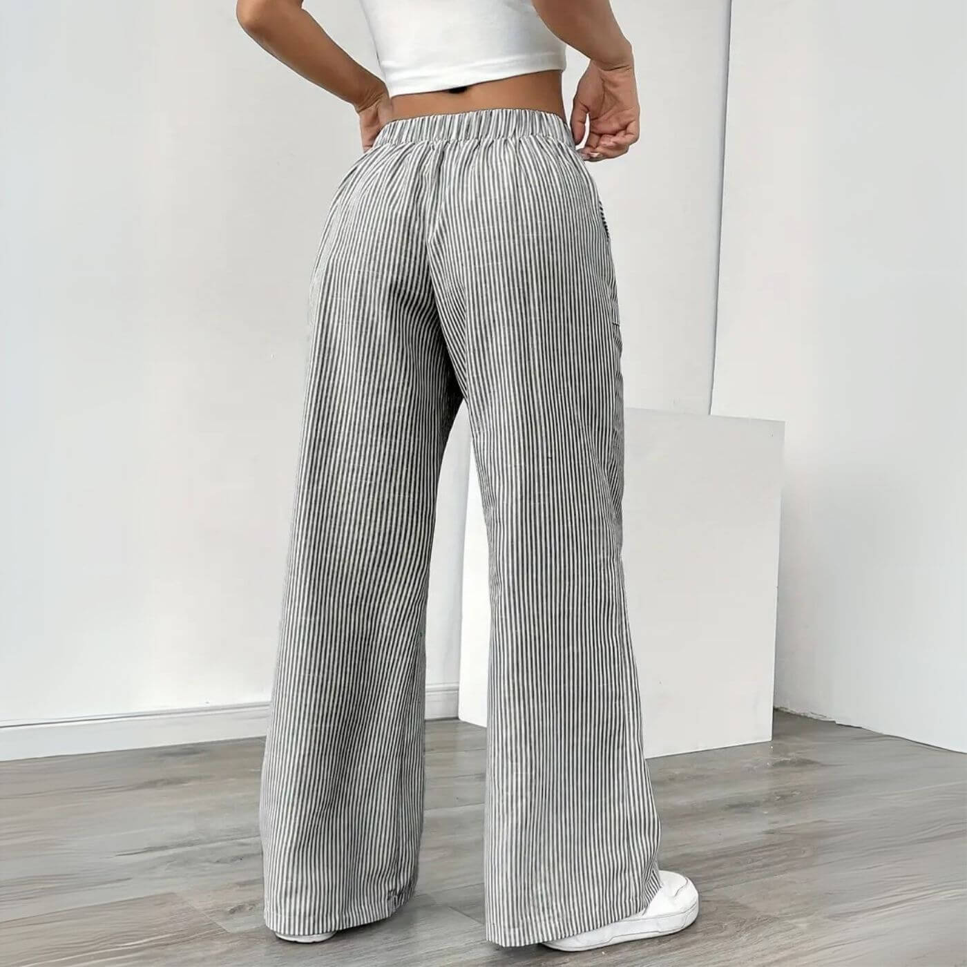 Massima - Pantaloni a Righe Rilassati - Image 12