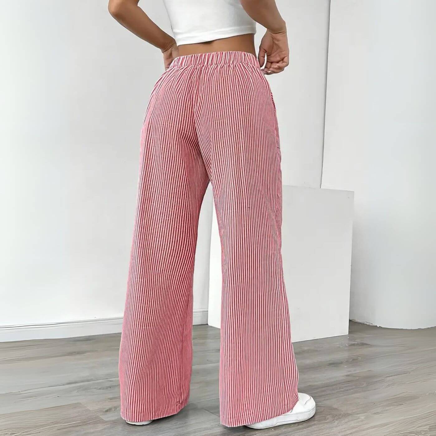 Massima - Pantaloni a Righe Rilassati - Image 3