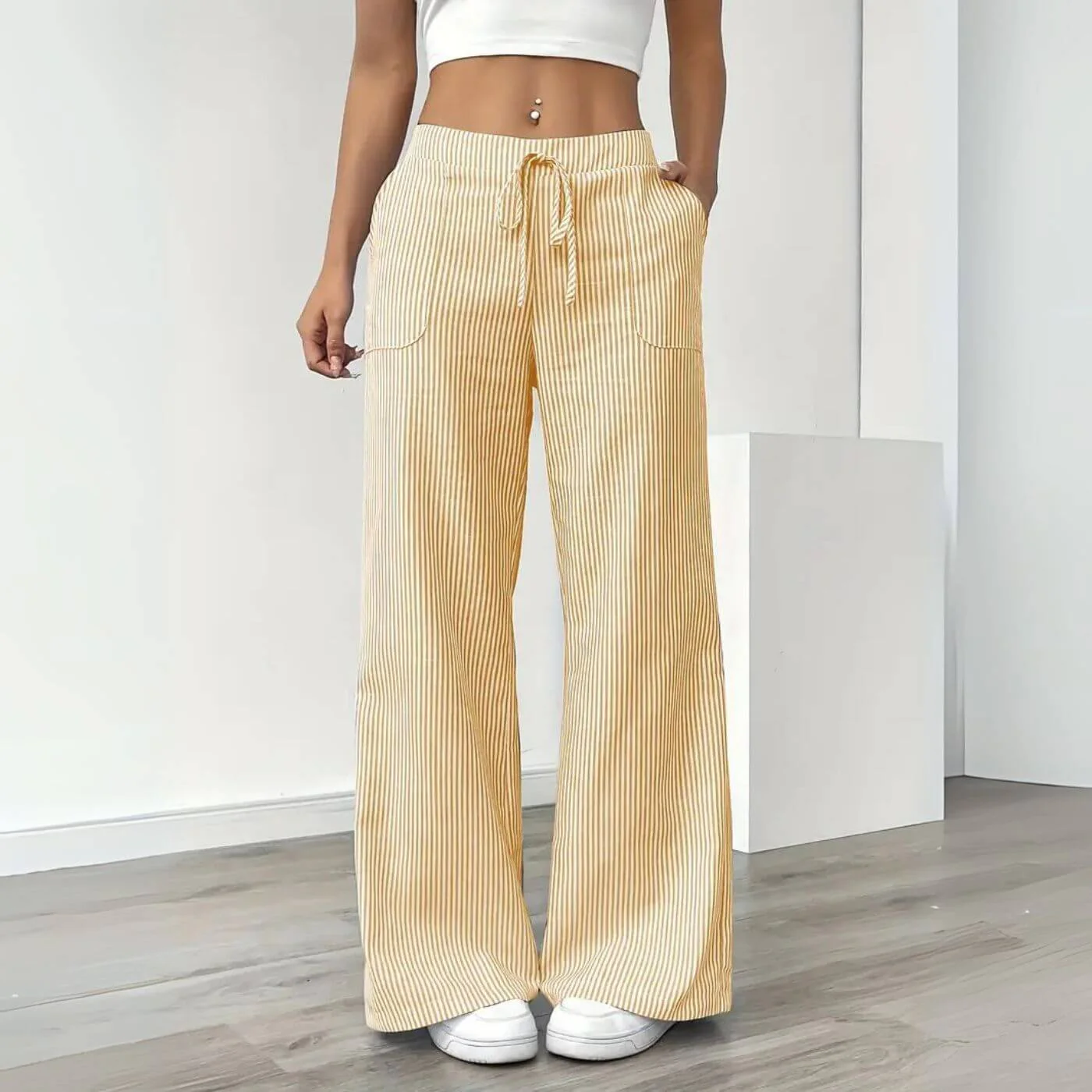 Massima - Pantaloni a Righe Rilassati - Image 5