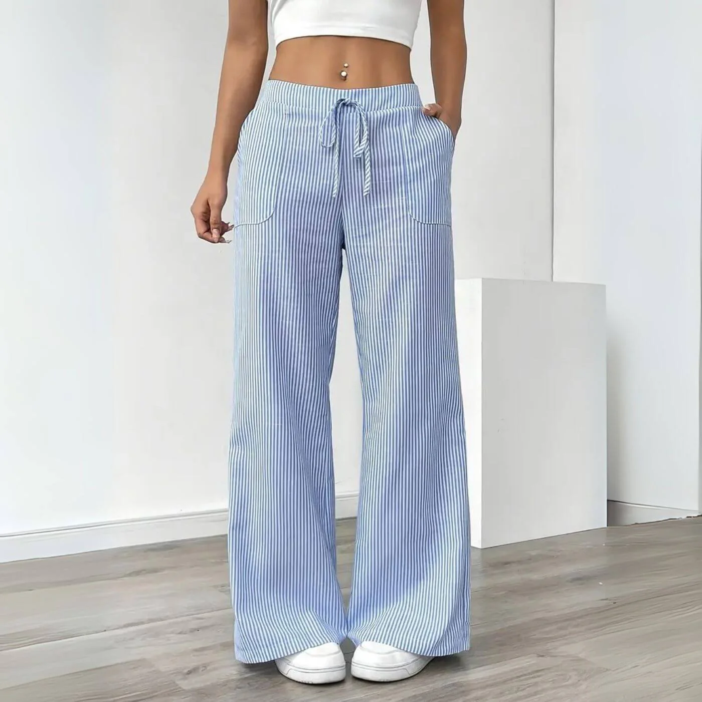 Massima - Pantaloni a Righe Rilassati - Image 8