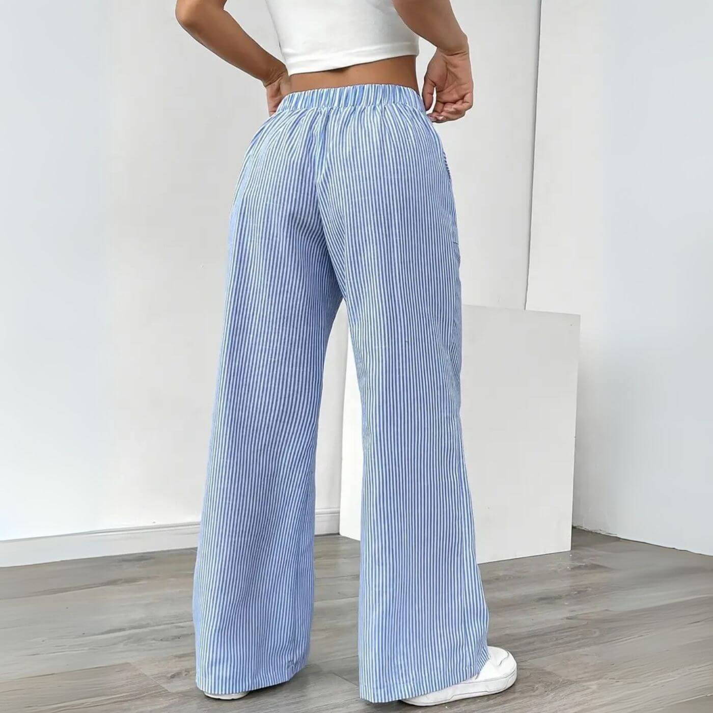 Massima - Pantaloni a Righe Rilassati - Image 9