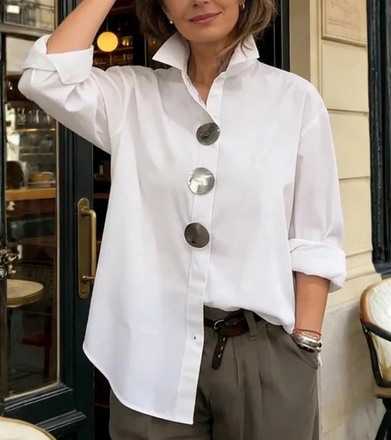 Rina - Blusa in Lino Chic - Image 2