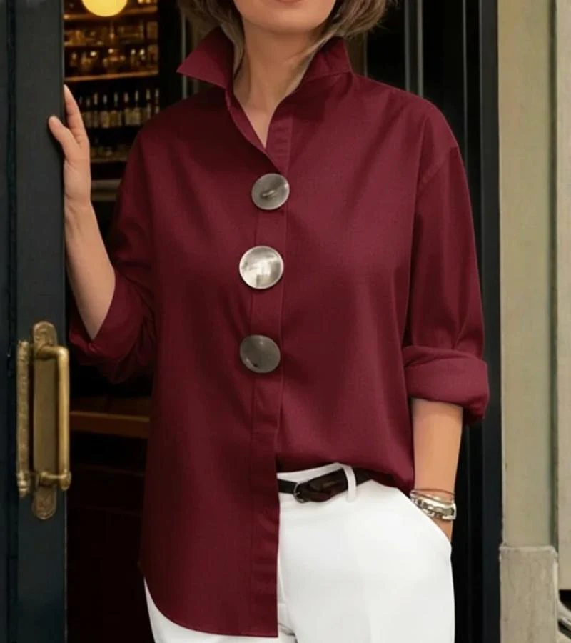 Rina - Blusa in Lino Chic - Image 3