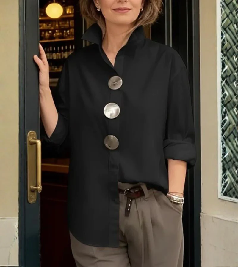 Rina - Blusa in Lino Chic - Image 4