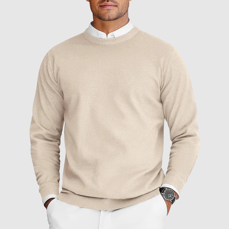 Salamone - Maglione A Maniche Lunghe Con Collo A Giro