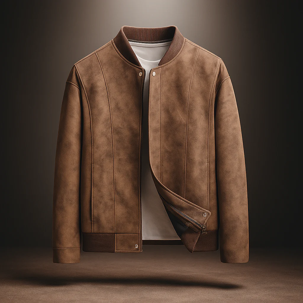 Tomasso - Bomber in Pelle Scamosciata Sofisticato
