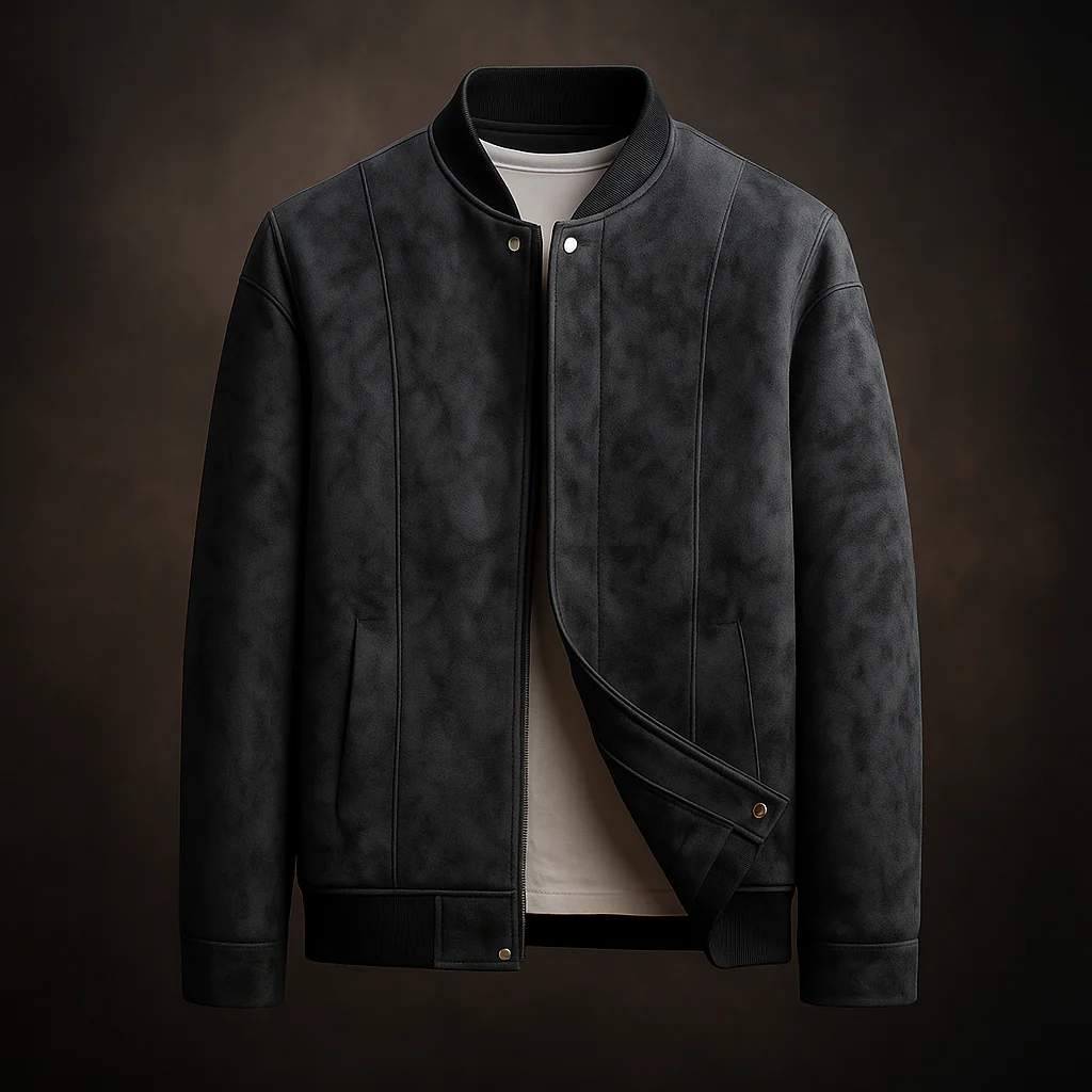 Tomasso - Bomber in Pelle Scamosciata Sofisticato - Image 2