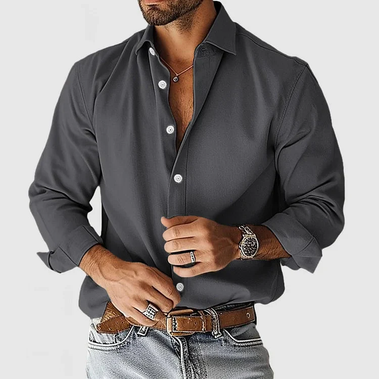 Ugo - Camicia di raso liscio - Image 2