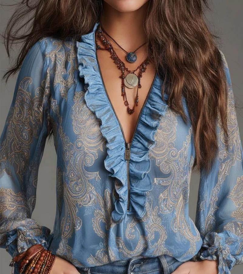 Vallea - Blusa svolazzante eterea - Image 2